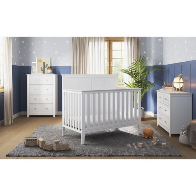 Child Craft Atwood Crib, Dresser and Chest Nursery Set, 3-Piece, Includes 4-in-1 Convertible Crib, Dresser and Chest