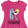 Girls' - Peanuts - Hawaii Fit & Flair Cap Sleeve Dress - 2 of 3