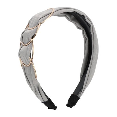 Unique Bargains Women's Elegant Ring Cross Stitching Wide Hairband 6.30"x5.51" 1 Pc