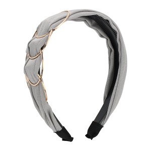 Unique Bargains Women's Elegant Ring Cross Stitching Wide Hairband 6.30"x5.51" 1 Pc - 1 of 3