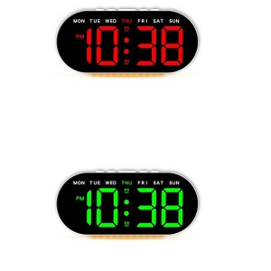 REGALWOVEN 2 Pcs Digital Plastic Corded Electric Adjustable Accurate Alarm Clock 7.1 x 3.1 x 1.2 inch - 1 of 4