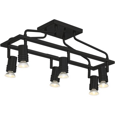 Pro Track Sven 6-Light Black Finish Cage Track Fixture