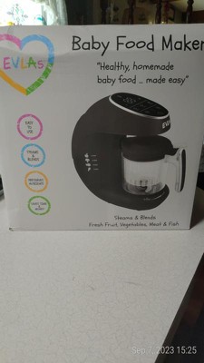 EVLA's Baby Food Maker, Food Processor with Reusable Food Pouches, Gray