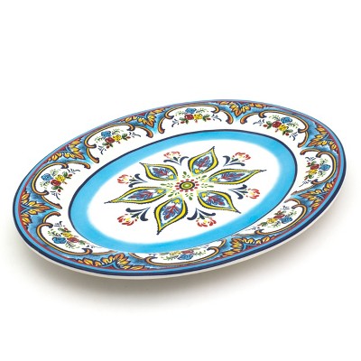 18" x 13" Ceramic Zanzibar Oval Serving Platter - Euro Ceramica