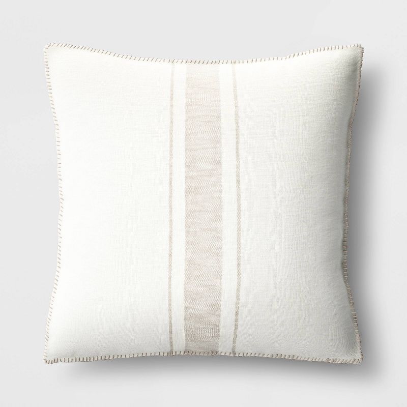 Oversized Placed Striped Square Throw Pillow - Threshold™, 1 of 9
