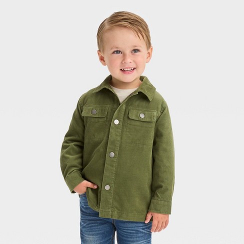 Oshkosh B'gosh Toddler Boys' Plaid Long Sleeve Flannel Shirt - Green :  Target