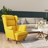 vidaXL Armchair in Stylish Mustard Yellow Velvet - Retro Style Seating with Durable Plywood Frame for Home Decor - Mustard - 2 of 4