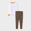 Toddler 2pc Snug Fit Dr. Seuss Thing 1 Thing 2 Long Sleeve Viscose Snug Fit Pajama Set - Black/White - 2 of 4
