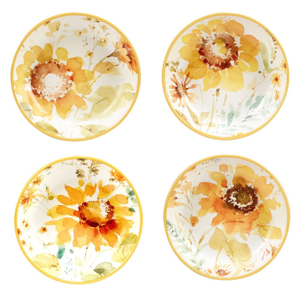 Photos - Other kitchen utensils Certified International Set of 4 Sunflowers Forever Soup Bowls  