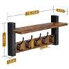 Sorbus 16 Inch Floating Wall Shelf with 5 Heavy Duty Hooks – for Entryway, Bathroom, Bedroom, Kitchen, or Mudroom - 3 of 4