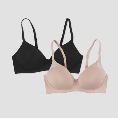 Beauty By Bali Women's 2pk T-shirt Bra B202 - Paris Beige/black 36d : Target