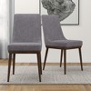 Vynxaria Chic Gray Dining Chairs (Set of 2) - 2 of 4