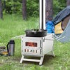 VEVOR Wood Stove,80 in,Stainless Steel Camping Tent Stove, Burning Stove with Chimney Pipes&Gloves,700in³Firebox Hot Tent Stove with 8 Pipes,Silver - 2 of 4