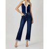Women's High Rise Crossover Straight Leg Jeans - RISEN - 4 of 4
