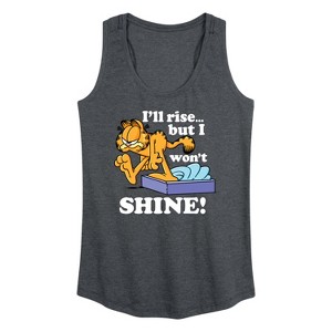 Women's - Garfield - Rise But Won't Shine Graphic Racerback Tank - 1 of 4