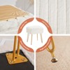 Lirago,White Velvet Vanity Stool with Storage Ottoman Footrest for Bedroom & Living Room - 4 of 4
