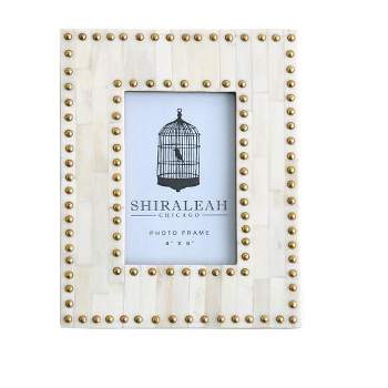 4"× 6" Studded Picture Frame  - Brown - Shiraleah
