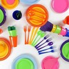 Crown Display 350 Piece Color Disposable Plastic Dinnerware party set- Serves 50 - 2 of 4