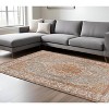 Orange Light Blue And Beige Oriental Area Rug - 2 of 4