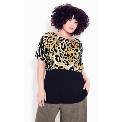 Avenue Women's Plus Size Harlow Top Gold 30w/32w Target