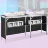 VEVOR Extra Long Folding Portable Bar Table - Tradeshow Podium Table for Indoor, Outdoor, Party, Picnic, Exhibition, Includes Carrying Case, Black - 2 of 4