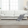 Cloud Style Teddy Velvet 2-Seater Modular Sofa with Comfy Padded Cushions and Plastic Feet - 4 of 4