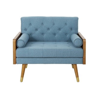 Frankie Mid Century Modern Club Chair Blue - Christopher Knight Home