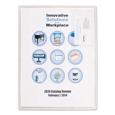 Advantus File Folder w/Pocket Polypropylene Letter-Size Transparent ANG12