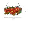 Chloe Lighting Dahlia Floral Tiffany-Glass Window Panel 17" Wide - 3 of 3