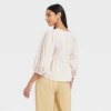 Women's Elbow Sleeve Peplum Tie-Front Blouse - A New Day™ - 2 of 3
