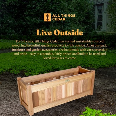 Western Red Cedar 32'' Outdoor Planter Box