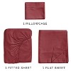 100% Cotton 400 Thread Count 4 Piece Sheet Set - Soft & Cozy Sateen Bed Sheets - CGK Linens - 3 of 4