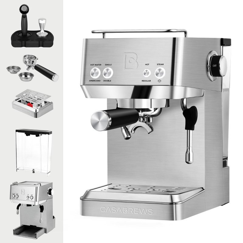 CASABREWS 20 Bar Espresso Machine One-Touch Americano Brewing, with 51oz Water Tank, 4 of 9