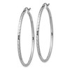 Black Bow Jewelry 2mm Diamond Cut, Polished Sterling Silver Hoops - 45mm (1 3/4 Inch) - 2 of 4