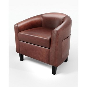 Accent Chairs Chairs Barrel Club Chairs Comfy Living Room Chairs with Sturdy Legs for Bedroom Reading Room Waiting Room - 1 of 4