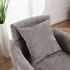 NicBex Chenille Accent Chair,Upholstered Living Room Chairs with Curved Backrest and Wooden Base,Modern Armchair,Accent Chairs for Living Room - 4 of 4