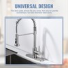 WOWOW 10 in. x 2.56 in. x 0.37 in. Stainless Steel Kitchen Sink Faucet Hole Cover Deck Plate - 2 of 4