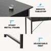 CAVINAS Home Office Desk Modern Writing Desk with 2 Storage Drawers, Side Storage Pocket and Hook for Study - 3 of 4