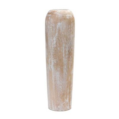 Melrose Wood Floor Vase 23.5"H