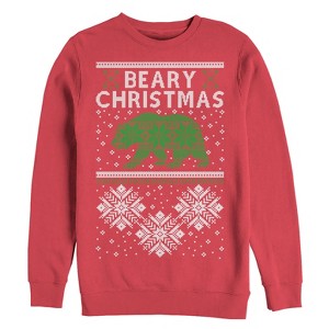 Men's Lost Gods Beary Christmas Sweatshirt - 1 of 3