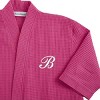 Personalization Mall Embroidered Waffle Weave Robe - Hot Pink - 2 of 4