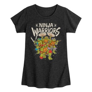 Girls' - Teenage Mutant Ninja Turtles - Leo and Brothers Ninja Warriors Fitted Short Sleeve Graphic T-Shirt - 1 of 4