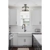 Urban Ambiance Luxury Modern Farmhouse Indoor Ceiling Light,  12-1/8''H x 13"W x 13''D,  Matte Black Finish, UHP4593 - 2 of 4