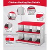 Chicken Nesting Boxes, Two-Tier Metal Chicken Egg Laying Box,Large Vented Holes for Egg Collection - 4 of 4