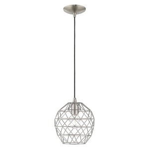 Livex Lighting Geometric Shade 1 - Light Pendant in  Brushed Nickel - 1 of 2