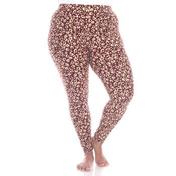 Women's Super Soft Leopard Printed Leggings Brown One Size Fits