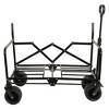 NAYSAYE Wagon 3-in-1 Convertible Folding Utility Cart with Bench Seat for Outdoor Adventures, Purple, 37"*24.02"*40.94" - 4 of 4