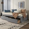 Whisen Twin Size Wood Platform Bed with 2 Drawers with Wheels - 3 of 4
