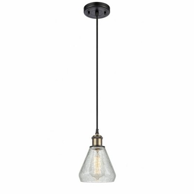 Conesus - 1 Light Cord Hung Mini Pendant In Industrial Style-10 Inches Tall and 6 Inches Wide