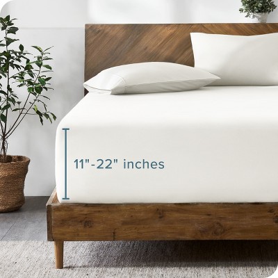 22 Inch Extra Deep Pocket Microfiber Fitted Sheet by Bare Home